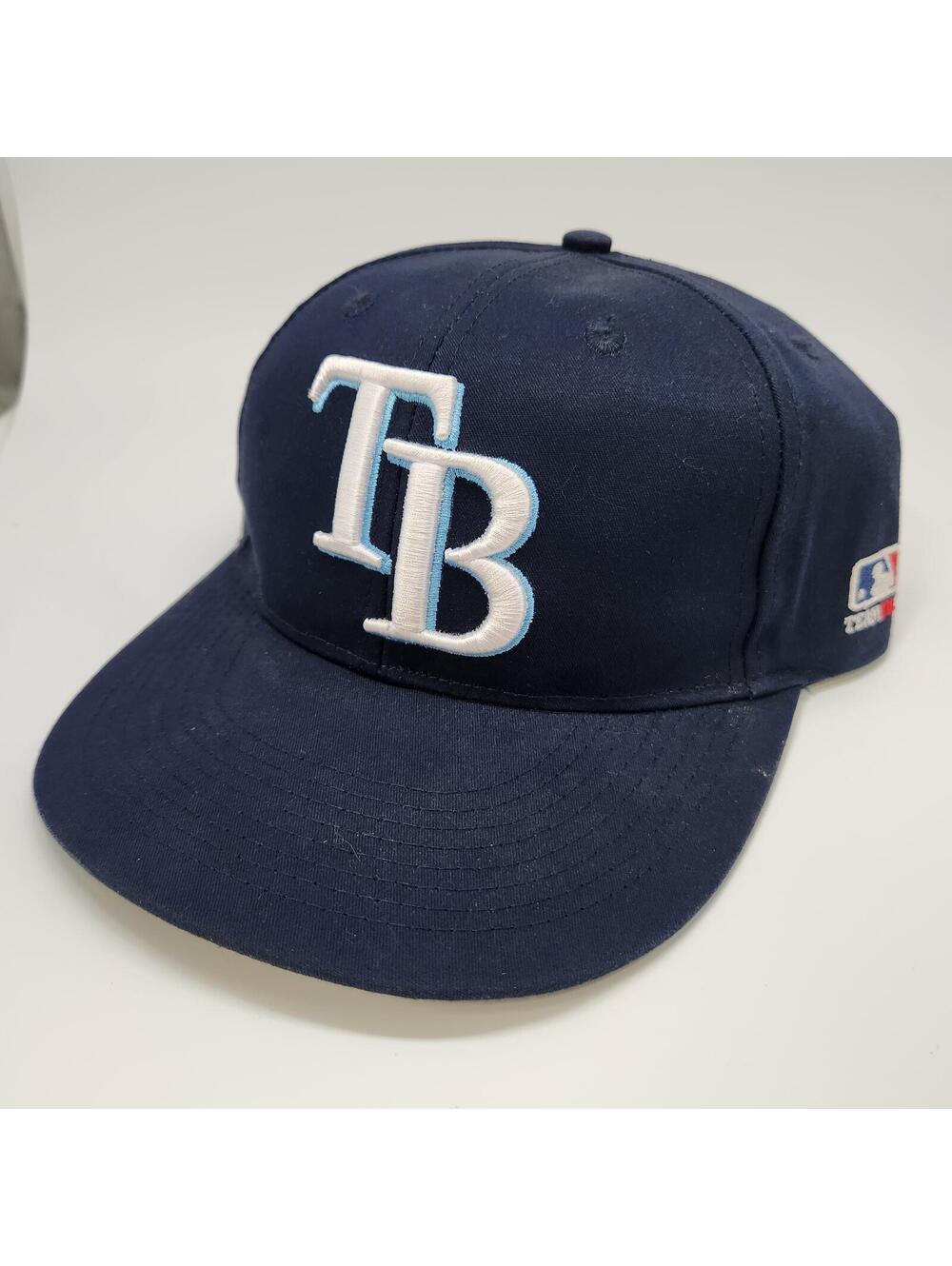 Tampa Bay Rays MLB Adjustable Hat Navy Blue TB Logo Baseball Cap Adult